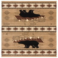 United Weavers of America Lodge Animal Print Loomed terület szőnyeg, 2,58 '4.17'