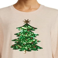 Női karácsonyi HACCI legénység nyak póló