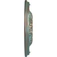 Ekena Millwork 19 OD 1 2 P Granada mennyezeti medál, kézzel festett rézzöld patina