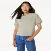 Ingyenes összeszerelő női puff ujjú póló elasztikus mandzsettával, Méret XS-XXXL
