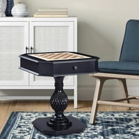 Fa játékasztal fiókkal és megfordítható Játéktálcával, Fekete-Saltoro Sherpi