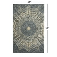 Decmode nappali téglalap geometriai kortárs terület szőnyeg, világosszürke, 5 '8', - darab