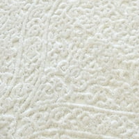 Cosmoliving by Cosmopolitan Pierre PM10a fehér csipke vintage átmeneti fehér terület szőnyeg, 5'x7 '