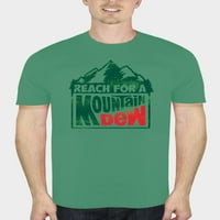 A Mountain Dew férfiak Reach a harmat rövid ujjú grafikus pólóhoz, akár 3xl méretű