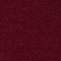 Lavena szilárd plüss bozontos terület szőnyeg, piros, 5'1 7'6