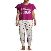 Disney női és női plusz Disney Squad rövid ujjú pizsama teteje