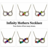 Nana Infinity Anya Birthstone női felnőtt nyaklánc 1- Kövek- Platinummal bevont ezüst kő 3