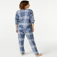 Joyspun női velúr teteje és alvó nadrág pizsama szett, 2-darab, S-tól 3x-ig