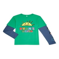 Ryan's World Boys exkluzív 4- Sunshine Logo tonizált hosszú ujjú póló