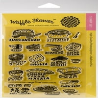 Waffle Flower Crafts Clear Stamps 4 X6 Élelmiszer -kaland