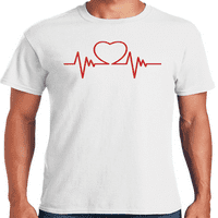 Grafikus Amerika Valentin-napi ünnep dobogó szív férfi grafikus póló