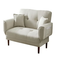 Aukfa konvertibilis szerelmes kanapé, alvó kanapé kanapé nappali és kompakt terek párnákkal, 56 ikerágy, bézs
