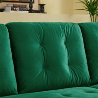 Aukfa bársony szekcionált alvó kanapé- húzza ki az ágy- reverzibilis tároló ksakja-nappali bútorokat- zöld