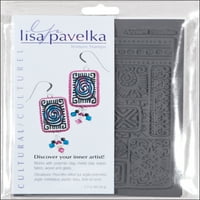Lisa Pavelka Textúra Bélyegző Készlet 4.25 X5. 5 2 Pkg-Kulturális-Ősi Doodles & Etnikai Határ