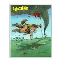 Elkötelezettség vicces golf rajzfilm sporttervezés túlméretes fali plakk művészet, Gary Patterson