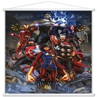 Marvel ' s Avengers-Unite fali poszter fa mágneses kerettel, 22.375 34