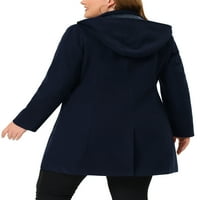 Egyedi olcsó nők plusz méretű árok, egyetlen mellű leválasztható kapucnis kabát