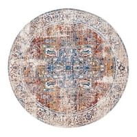 Nuloom Harriet Vintage Medallion Fringe terület szőnyeg, 5 'kerek, elefántcsont