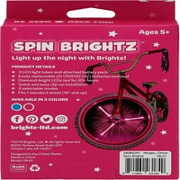 Spin Brightz rózsaszín LED kerékpárverseny cső lámpák, kerékhez