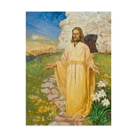 Védjegy képzőművészet 'Jézus feltámadt' vászon művészet Hal Frenck