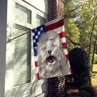 Coton de Tulear kutya amerikai zászló zászló vászon ház mérete