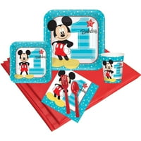Születésnapi Express Mickey Mouse többszínű műanyag party ellátási készletek
