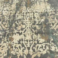 Egyedi szövőszék beltéri téglalap alakú absztrakt vintage terület szőnyegek szürke barna fehér, 8 '10' 0