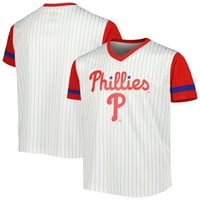 Ifjúsági fehér vörös Philadelphia Phillies v-nyakú póló