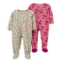 Carter gyermekem gyermeke és kisgyermek lányok 1 darabos mikrofleece lábú pizsamák