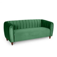 Noble House Missoula Velvet üléses kanapé, smaragd, dió