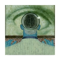 Védjegy képzőművészet 'Minds Eye Green' vászon művészet Anthony Freda