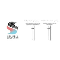 Stupell Industries Umbrella Beach Coast mélykék vizek légi festés, 17, Lauren Jane tervezése