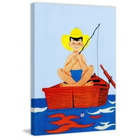 Marmont Hill Fishing Boy Festés nyomtatás csomagolt vászonra