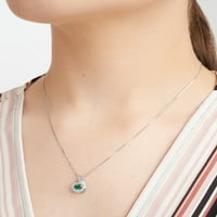 Rodiummal bevont ezüst ezüst létrehozott zöld kvarc május Birthstone Love Knot medál nyaklánc női ajándék neki