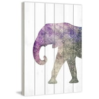 Marmont Hill Elefánt Galaxy , Diana Alcala festmény Art nyomtatás fehér fán