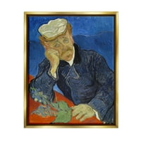Dr. Paul Gachet Van Gogh Portré Botanikus és Virágfestés Fémes arany keretes művészeti nyomtatási fal művészet