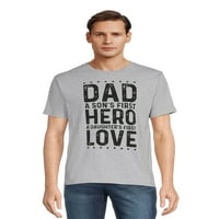 Apák napi apa hős szereti a férfiak és a nagy férfiak grafikus pólóját, S-3XL méretű