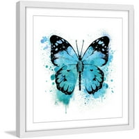 Butterfly Black Blue Keretes festménynyomtatás