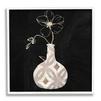 Stupell Industries Modern Virágbimbó Szirom gyémánt mintás váza keretes fal art, 24, Design, Mindy Sommers