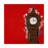 Védjegy képzőművészet 'Big Ben on Red' vászon művészet Brian Nash
