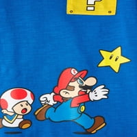 Super Mario Bros. karakter rövid ujjú zseb póló