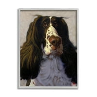 Stupell Industries Hound Dog Pet Portré Vicces Animal Painting, 30, Thomas Fluharty tervezése