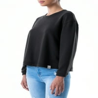 Lee® női francia Terry hosszú ujjú dobozos pulóver pulóver