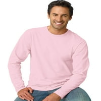 Hanes Tagless Nano-T férfiak hosszú ujjú póló-Legújabb, halvány rózsaszín