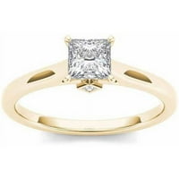 Carat T.W. Diamond Solitaire 14KT sárga arany eljegyzési gyűrű