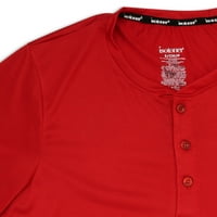 Izotoner felnőtt férfi társalgó Henley póló, S-2XL méretű, Mens Loungwear