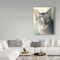 Védjegy képzőművészet 'Slinky Cat' vászon művészet Carla Kurt