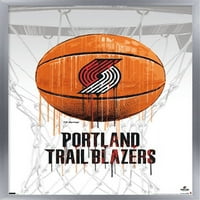 Portland Trail Blazers-csepegtető kosárlabda fali poszter Pushpins, 14.725 22.375