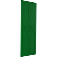 Ekena Millwork 12 W 60 H True Fit PVC Cedar Park Rögzített redőnyök, Viridian Green