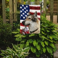 Caroline kincsei Saarloos Wolfdog kutya amerikai zászló kerti zászló